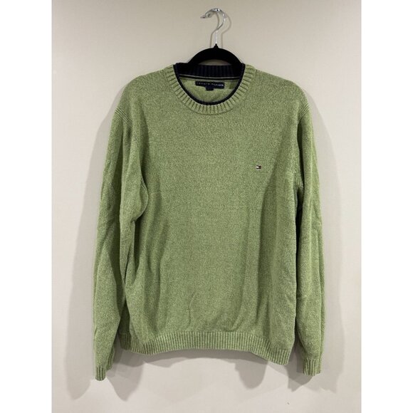 Men's Tommy Hilfiger Sweater Knit Pullover Cotton Golf X-Large Green - Picture 4 of 11